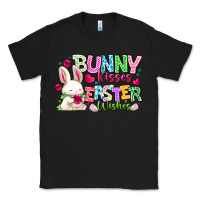 Black Bunny Kisses Easter Wishes Classic Tee - CowhideDigitalArt