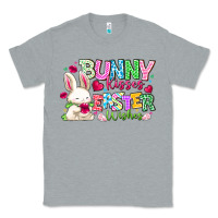 Heather Grey Bunny Kisses Easter Wishes Classic Tee - CowhideDigitalArt