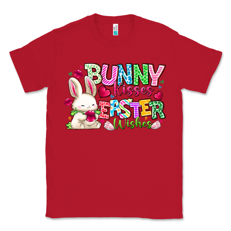 Bunny Kisses Easter Wishes Classic Tee by CowhideDigitalArt | Teevron