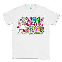 White Bunny Kisses Easter Wishes Classic Tee - CowhideDigitalArt