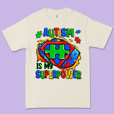 Autism Is My Superpower Ripped Shirt Premium Tee Designed By Zillion Design Studio