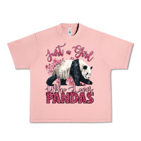 Salmon just a girl who loves pandas Urban Heavy Tee - LillyAllenDesigns