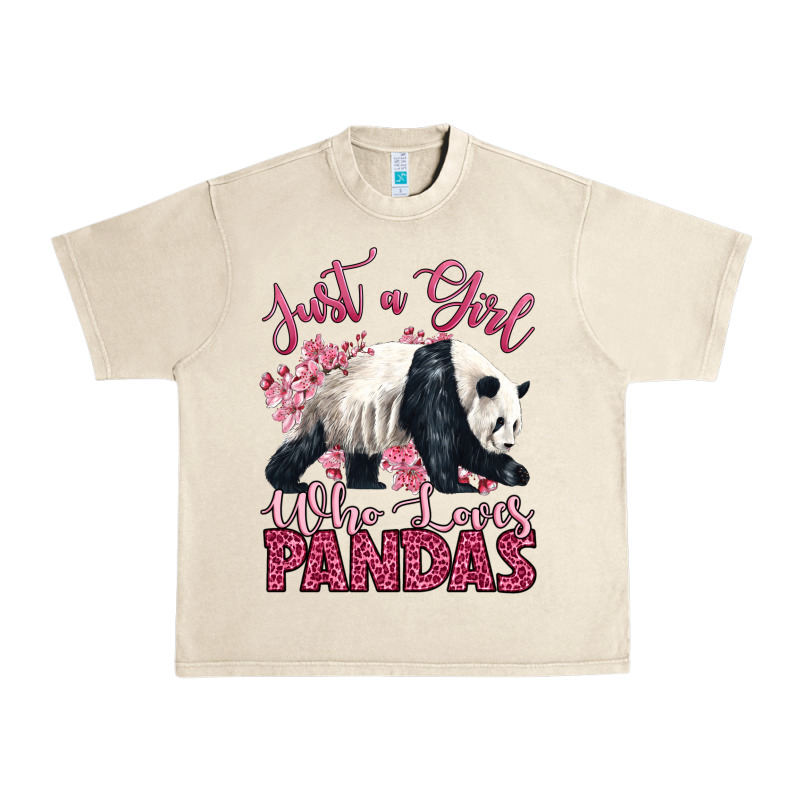 Just A Girl Who Loves Pandas Urban Heavy Tee by LillyAllenDesigns | Teevron
