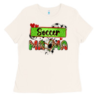 Bone soccer mama with leopard Ladies Tee - Zillion Design Studio
