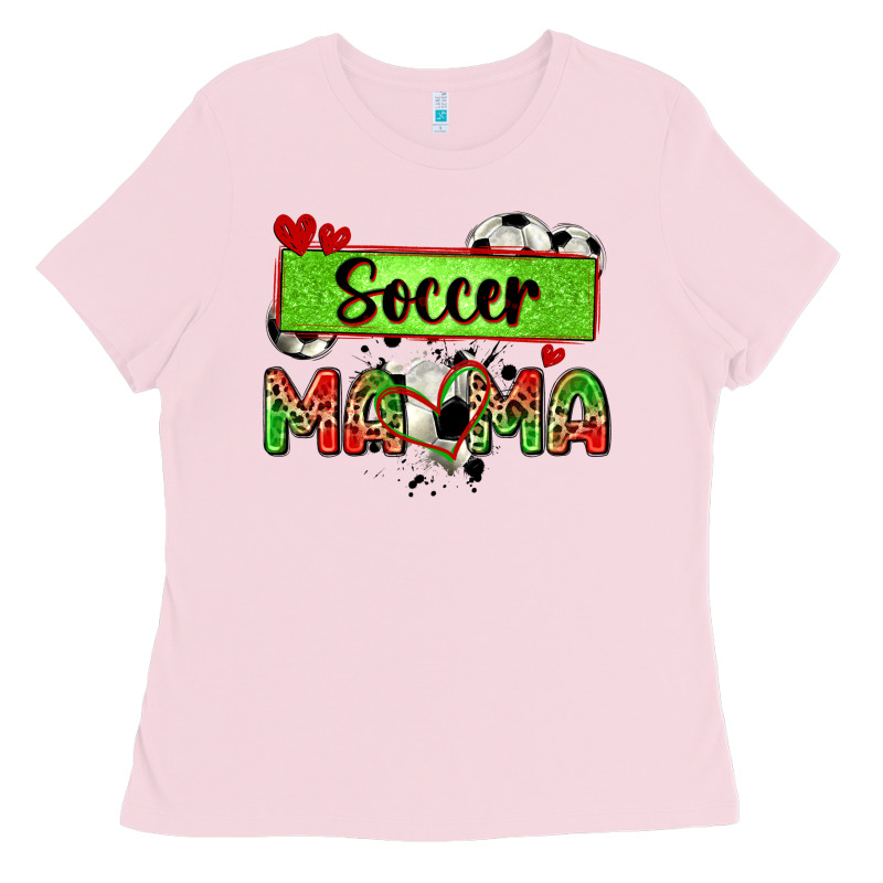 Soccer Mama With Leopard Ladies Tee by Zillion Design Studio | Teevron