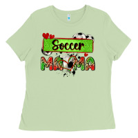 Matcha soccer mama with leopard Ladies Tee - Zillion Design Studio