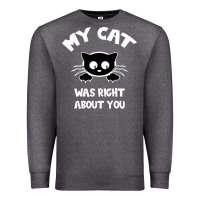 Charcoal Heather My Cat Was Right About You Premium Sweatshirt - Bettercallsaul