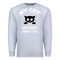 Heather Grey My Cat Was Right About You Premium Sweatshirt - Bettercallsaul