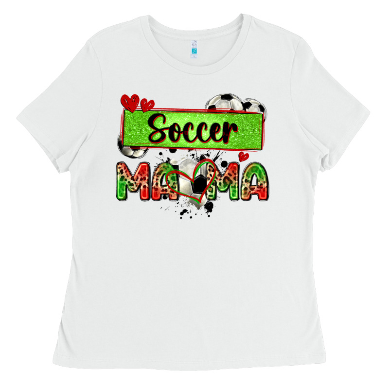 Soccer Mama With Leopard Ladies Tee by Zillion Design Studio | Teevron