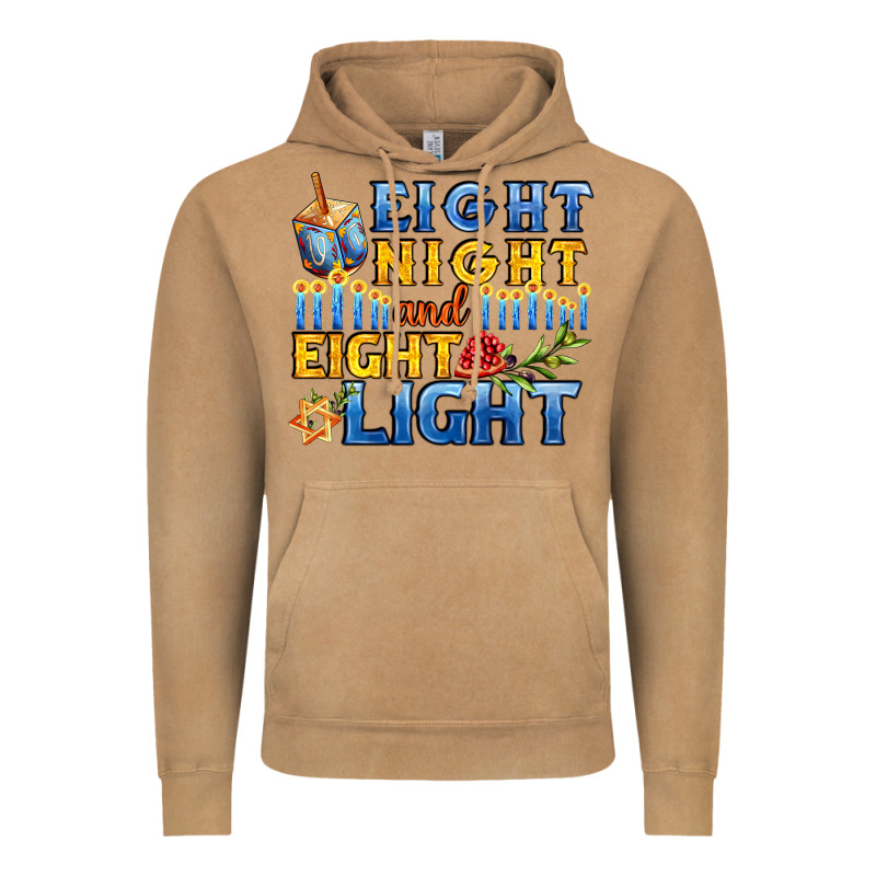 Eight Night And Eight Light For Hanukkah Vintage Hoodie by AdoDesignShop | Teevron