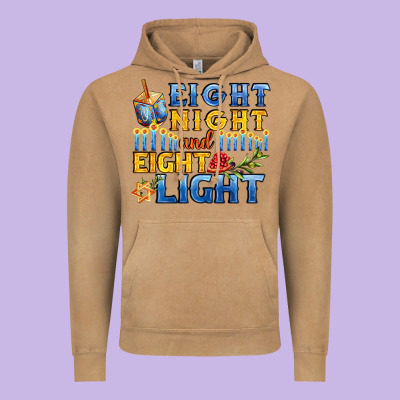 Eight Night And Eight Light For Hanukkah Vintage Hoodie Designed By Adodesignshop