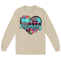 Mushroom mommy leopard turquoise heart Long Sleeve Tee - JahusDesignShop