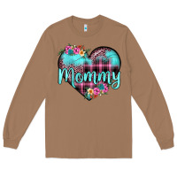 Toasted Coconut mommy leopard turquoise heart Long Sleeve Tee - JahusDesignShop