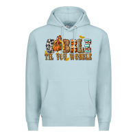 Blue Mist Gobble Til You Wobble with Turkey Premium Hoodie - texasbilliewilder