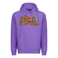 Purple Gobble Til You Wobble with Turkey Premium Hoodie - texasbilliewilder