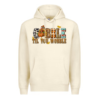 Sandshell Gobble Til You Wobble with Turkey Premium Hoodie - texasbilliewilder