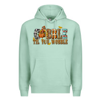 Seafoam Gobble Til You Wobble with Turkey Premium Hoodie - texasbilliewilder