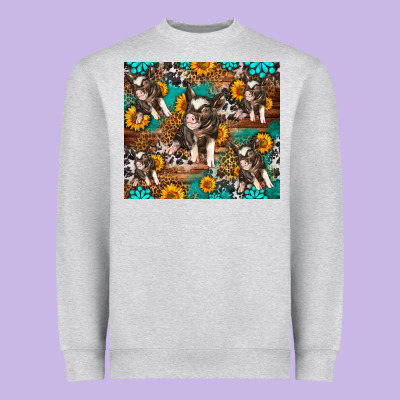 Western Pigs Heavyweight Sweatshirt Designed By Lillyallendesigns