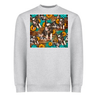 Heather Grey Western Pigs Heavyweight Sweatshirt - LillyAllenDesigns