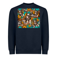 Navy Western Pigs Heavyweight Sweatshirt - LillyAllenDesigns