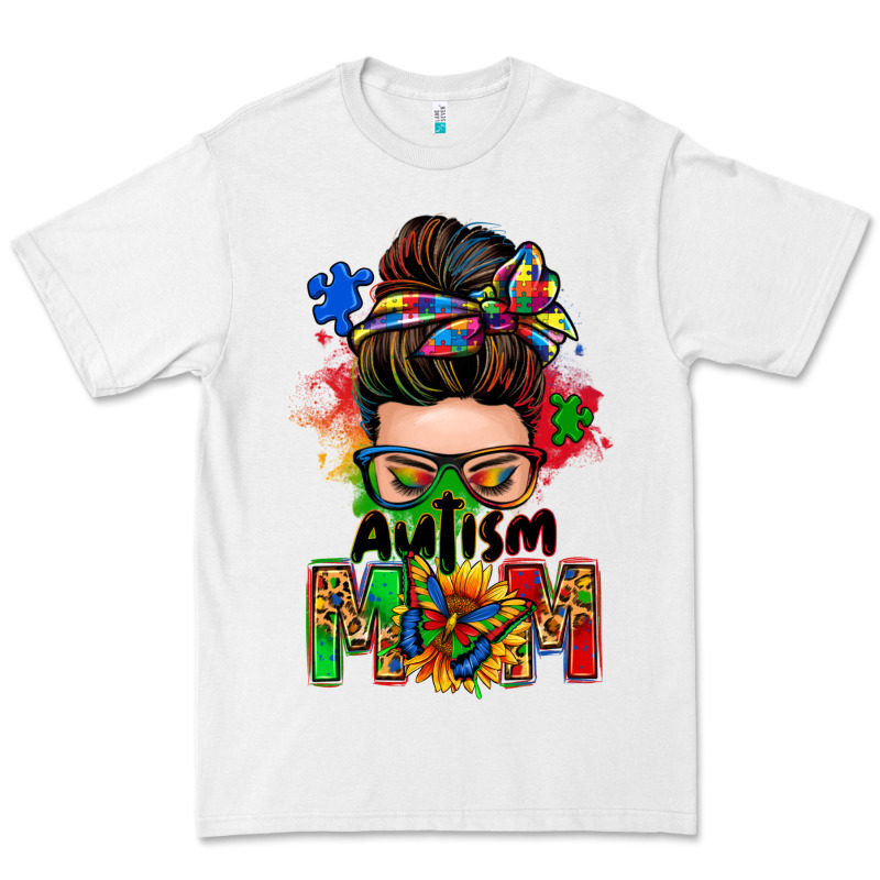 Autism Mom Messy Bun Premium Tee by Zillion Design Studio | Teevron