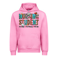 Fuchsia Pink nursing student no sleep no money no life Urban Hoodie - OliviaCreatesArt