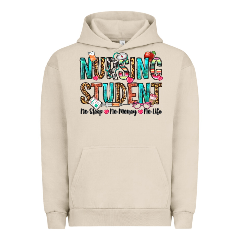 Nursing Student No Sleep No Money No Life Urban Hoodie by OliviaCreatesArt | Teevron