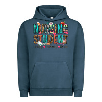 Pigment Midnight Navy nursing student no sleep no money no life Urban Hoodie - OliviaCreatesArt