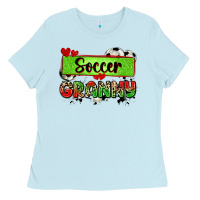 Soccer Granny With Leopard Ladies Tee | Teevron