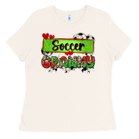 Bone soccer granny with leopard Ladies Tee - Zillion Design Studio