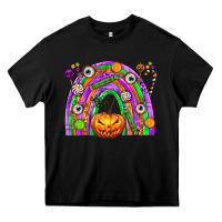 Black Halloween Rainbow Heavy Core Tee - texasbilliewilder