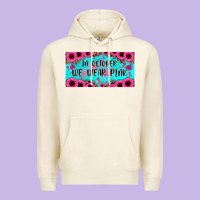 In October We Wear Pink Premium Hoodie Designed By Jahusdesignshop