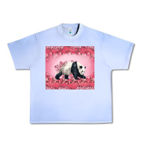 Grape Ice Panda With Sakura Blooms Urban Heavy Tee - LillyAllenDesigns