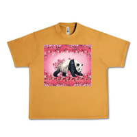 Peanut Butter Panda With Sakura Blooms Urban Heavy Tee - LillyAllenDesigns