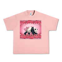 Salmon Panda With Sakura Blooms Urban Heavy Tee - LillyAllenDesigns