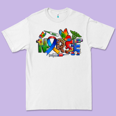 Autism Nurse Premium Tee Designed By Zillion Design Studio