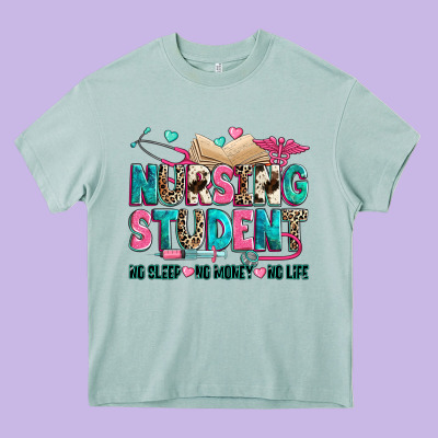 Nursing Student Heavy Core Tee Designed By Zillion Design Studio