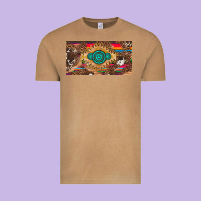 Western Gemstone And Leopard With Serape Licanse Plate Vintage Tee Designed By Artiststas