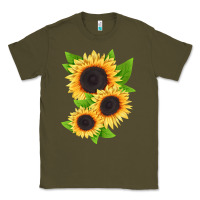 Army Green treetops sunflower Classic Tee - LillyAllenDesigns