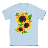 Dusty Blue treetops sunflower Classic Tee - LillyAllenDesigns