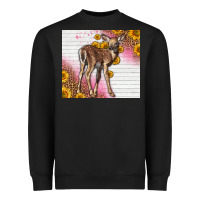 Black Western Cute Baby Deer Fawn Heavyweight Sweatshirt - LillyAllenDesigns