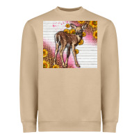 Mushroom Western Cute Baby Deer Fawn Heavyweight Sweatshirt - LillyAllenDesigns