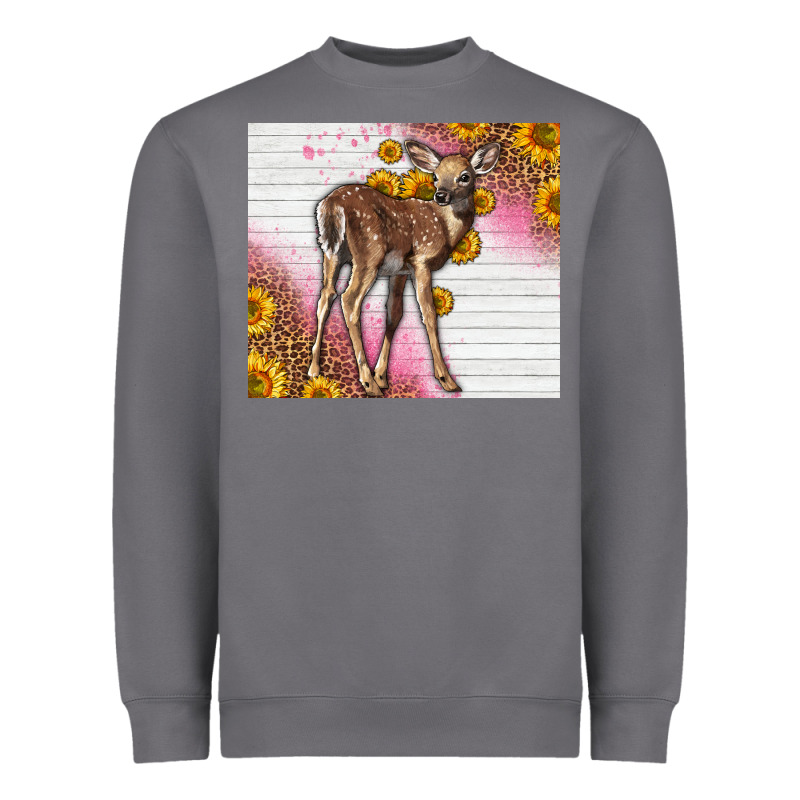 Western Cute Baby Deer Fawn Heavyweight Sweatshirt by LillyAllenDesigns | Teevron