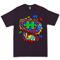 Plum autism superhero ripped tshirt Premium Tee - Zillion Design Studio