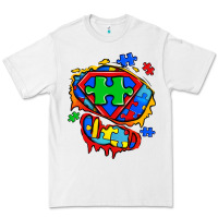 White autism superhero ripped tshirt Premium Tee - Zillion Design Studio