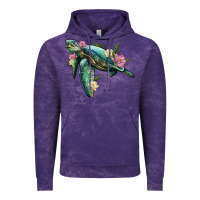 Cloud Purple sea turtle with lotus Vintage Hoodie - Artiststas