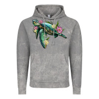 Cloud Rock sea turtle with lotus Vintage Hoodie - Artiststas