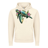 Vintage Artic sea turtle with lotus Vintage Hoodie - Artiststas