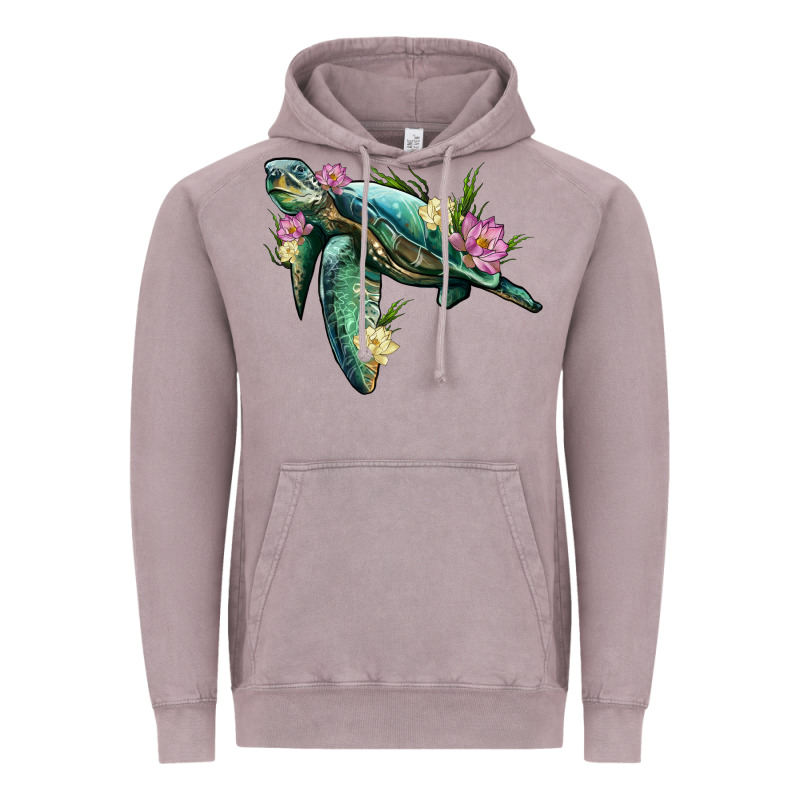 Sea Turtle With Lotus Vintage Hoodie by Artiststas | Teevron