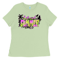 Hot Girl Summer With Palms Ladies Tee | Teevron